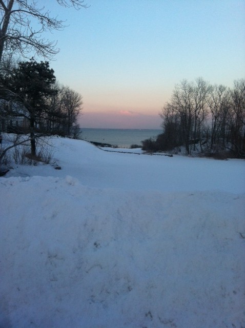 February Twilight Over the Sea